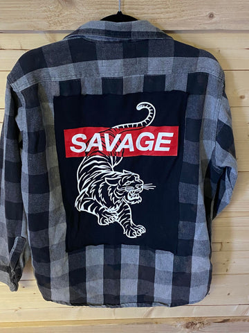 Savage Tiger Flannel by Blue Light Betty