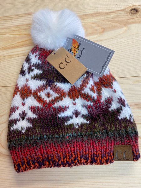 Aztec Print C.C. Beanie