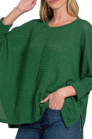Zenana Making Sparks Fly Sweater - Green