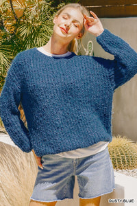 Hold Me Closer Sweater - Dusty Blue