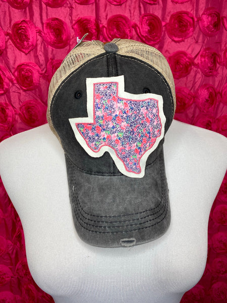 Cheetah & Floral Texas High Pony Hat